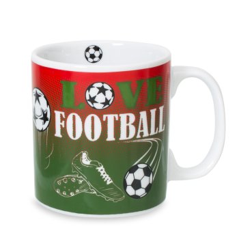 Caneca de Porcelana 320 ml decoração faixa- Tricolor Carioca