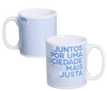 Caneca Porcelana reta 250 ml, cor branca.