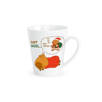 Caneca de Porcelana 300 ml decoração Natal Capy sortidas, (1 lado da caneca). 6082