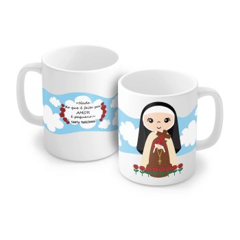 Caneca Porcelana 320 ml - Santos e Santas - Santa Terezinha 6091