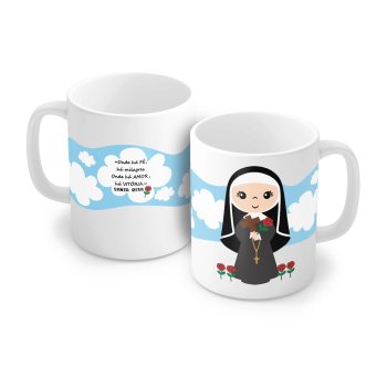 Caneca Porcelana 320 ml - Santos e Santas - Santa Rita de Cássia 6095