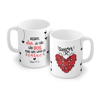 Caneca Porcelana 320 ml - Amor 6640