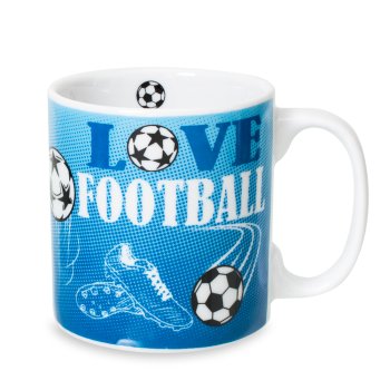 Caneca de Porcelana 320 ml decoração faixa- Tricolor Gáucho